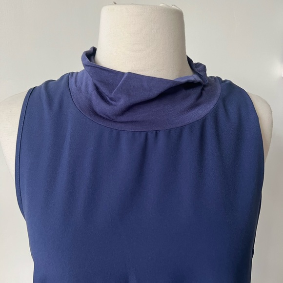 French Connection Split Back Navy Blue Top - Picture 5 of 8